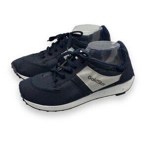 Goldstar Shoes Men's 7 US 6 UK Vintage Sneakers Retro Blue Leather Rubber Spikes